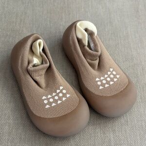 Toddler Brown NWOT Slip-On Non-Skid Baby Walker Shoes